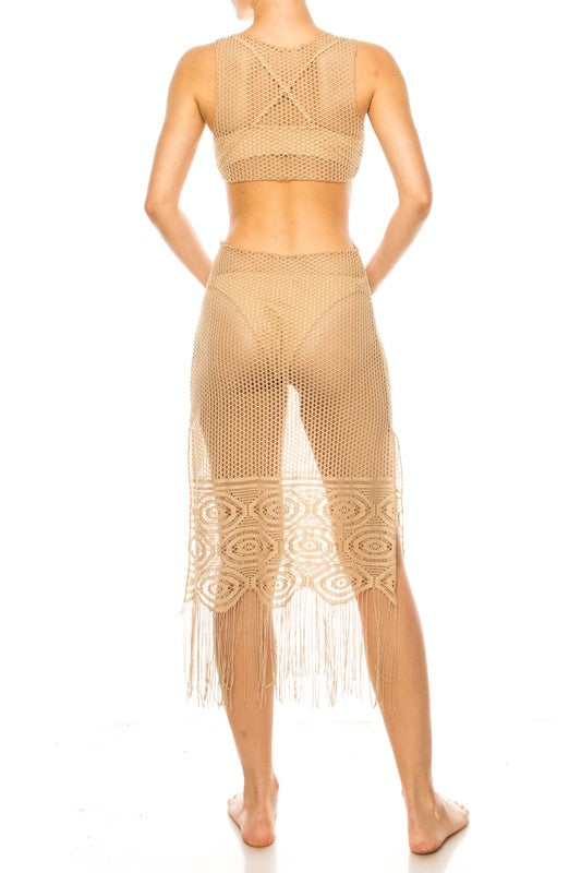 Take Me To Talum  Crochet with Tinsel Cover-up