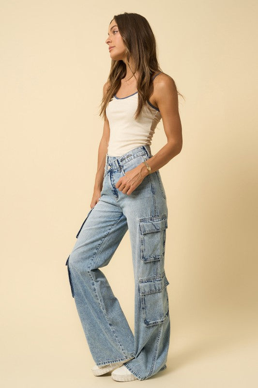 Malliie CROSSOVER RELAXED CARGO JEANS