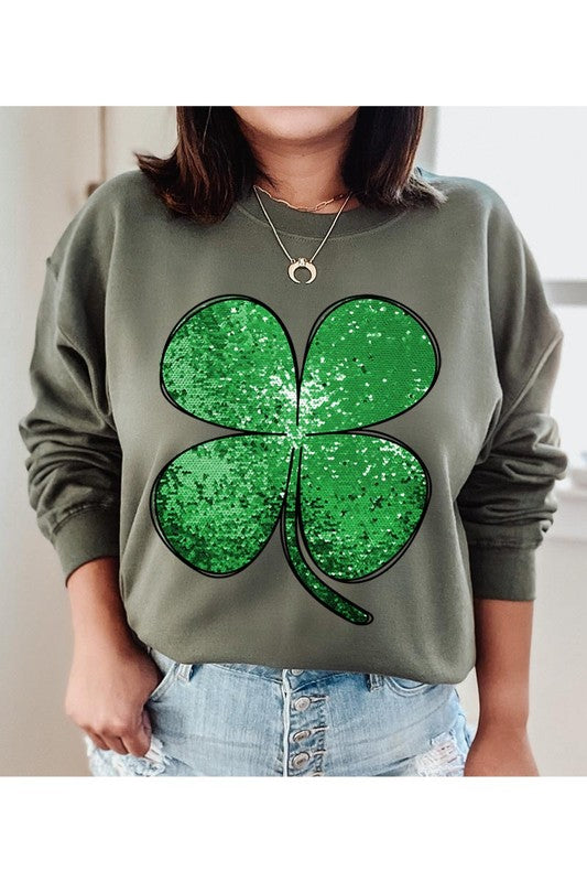 St Patricks Day Graphic Fleece Sweatshirt