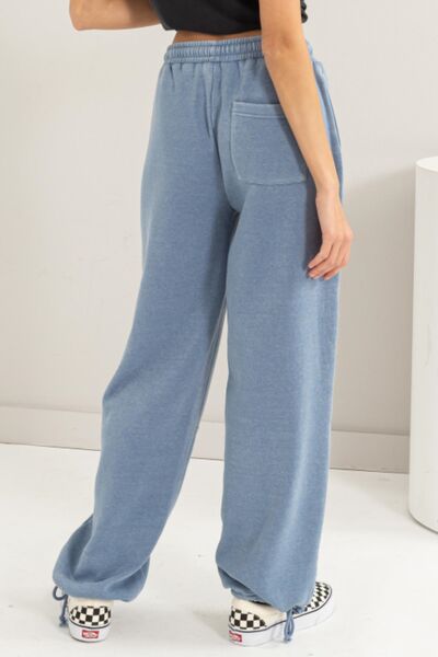 Gia Stitched Design Drawstring Sweatpants