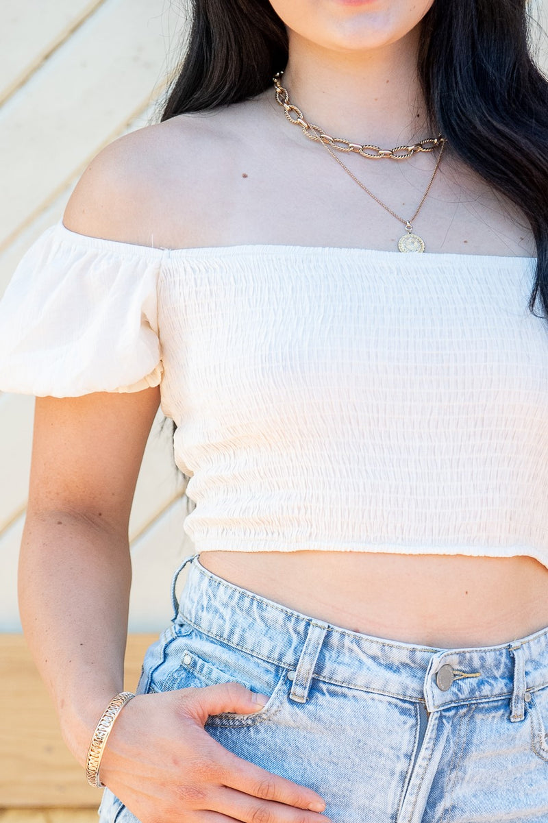 Styling Shirred Crop Top