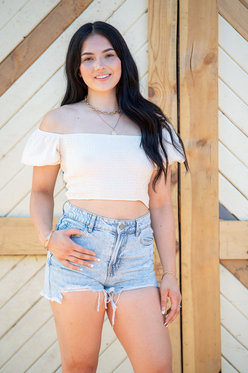 Styling Shirred Crop Top